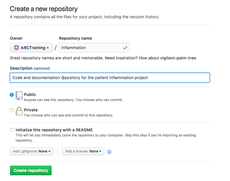 Creating a Repository on GitHub (Step 2)